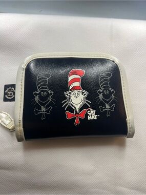 The Cat in the Hat Black & White Wallet with Red Accent